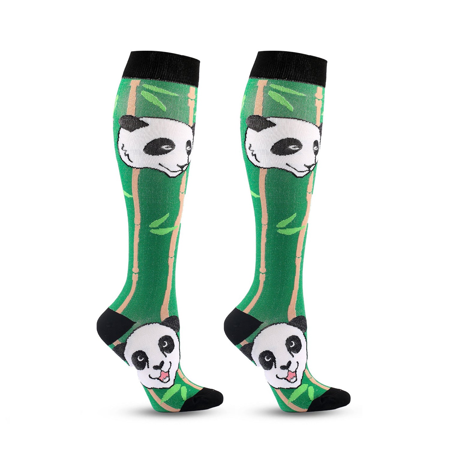Knee High Compression Flight Socks – Animal Cartoon Pattern for Travel, Hiking & Outdoor Activities