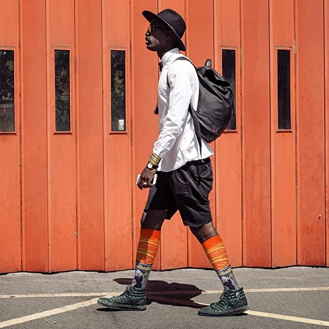 3 Pairs Artwork Painting Compression Socks Graduated Support for Faster Recovery Travel Flight