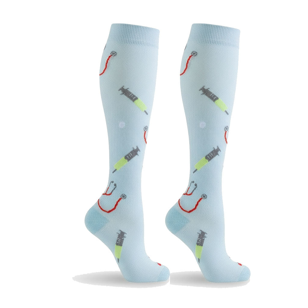 6 Pairs Knee High Compression Socks for Women & Men – Hospital Theme B ...
