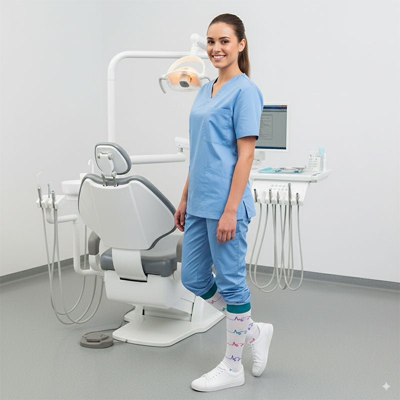 Compression Socks for Women & Men Knee-High Graduated Stocking for Pregnant Nurse