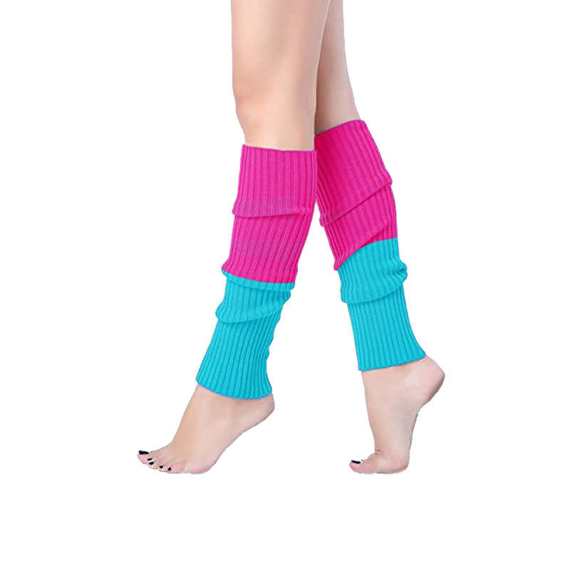 Women Knit Leg Warmers 80s Ribbed Neon Leg Warmers Costume