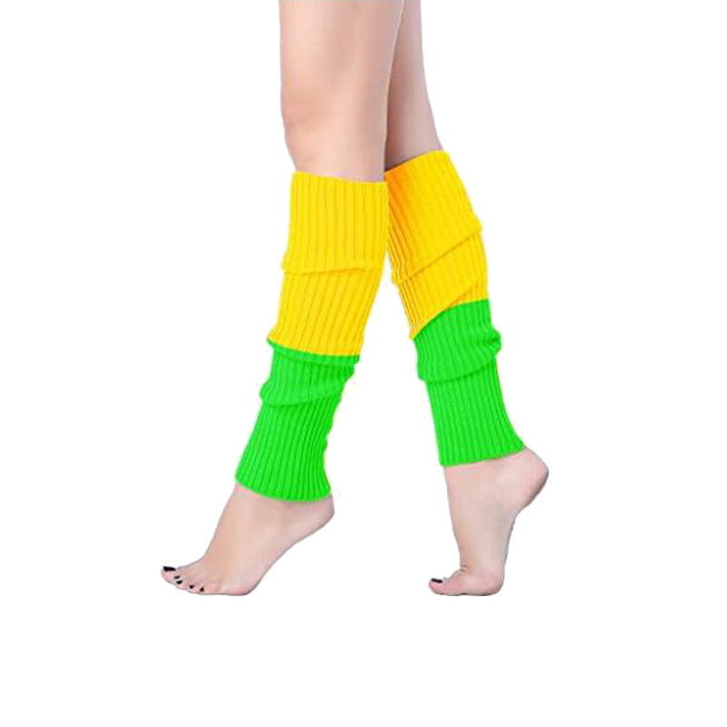Women Knit Leg Warmers 80s Ribbed Neon Leg Warmers Costume