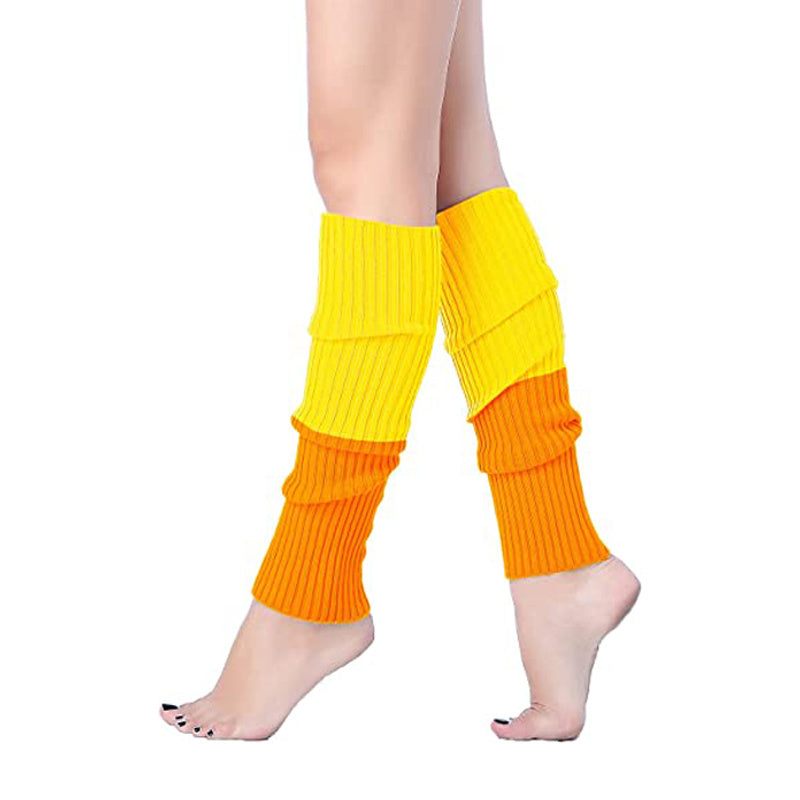 Women Knit Leg Warmers 80s Ribbed Neon Leg Warmers Costume