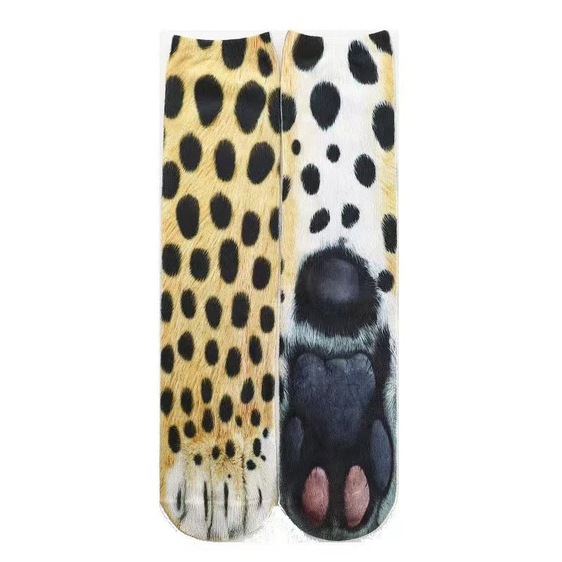Cozy 3D Animal Paw Mid-Calf Socks