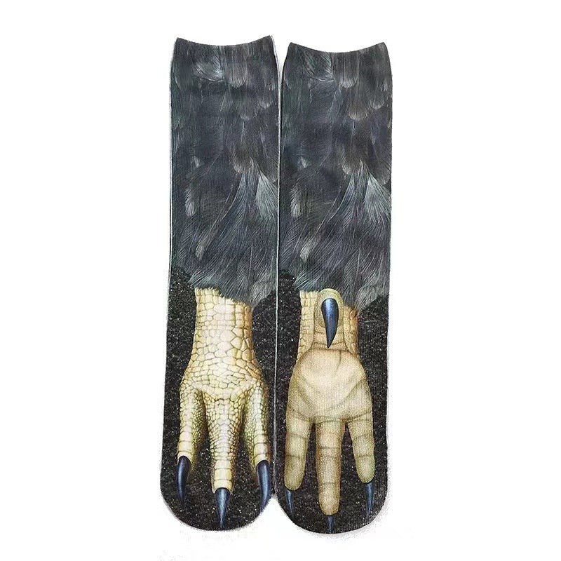 Cozy 3D Animal Paw Mid-Calf Socks