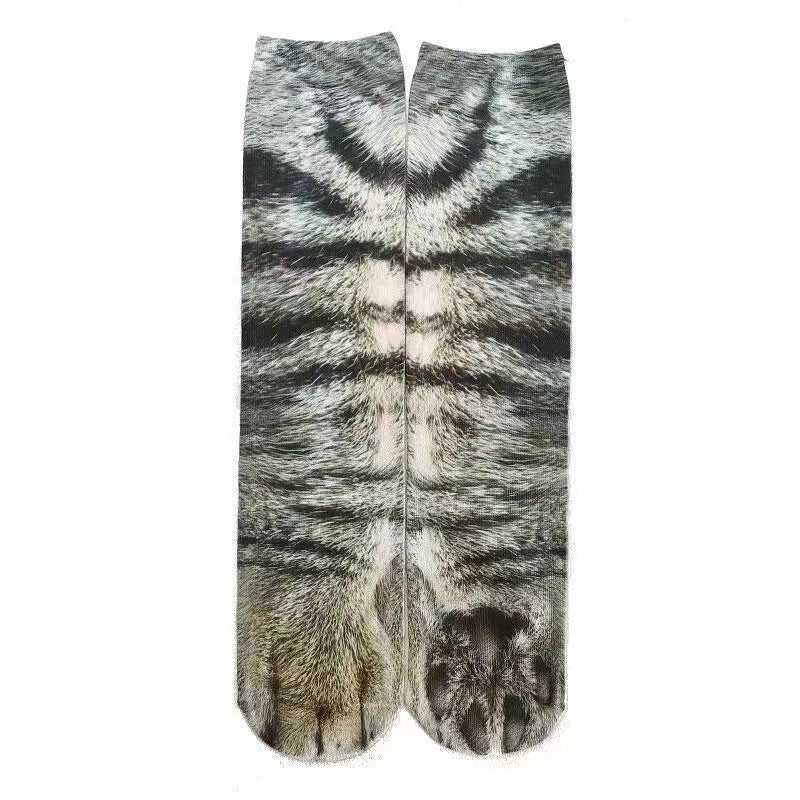 Cozy 3D Animal Paw Mid-Calf Socks