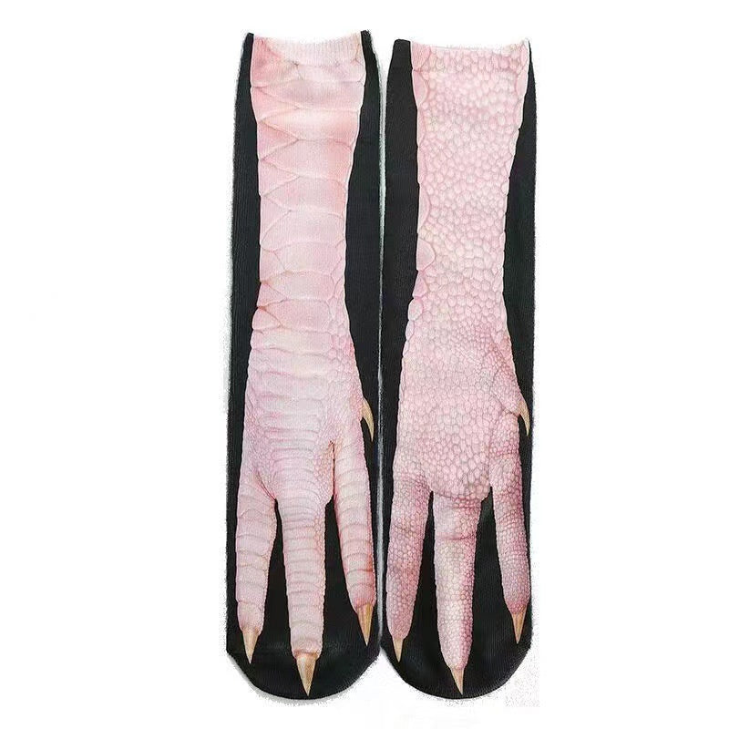 Cozy 3D Animal Paw Mid-Calf Socks