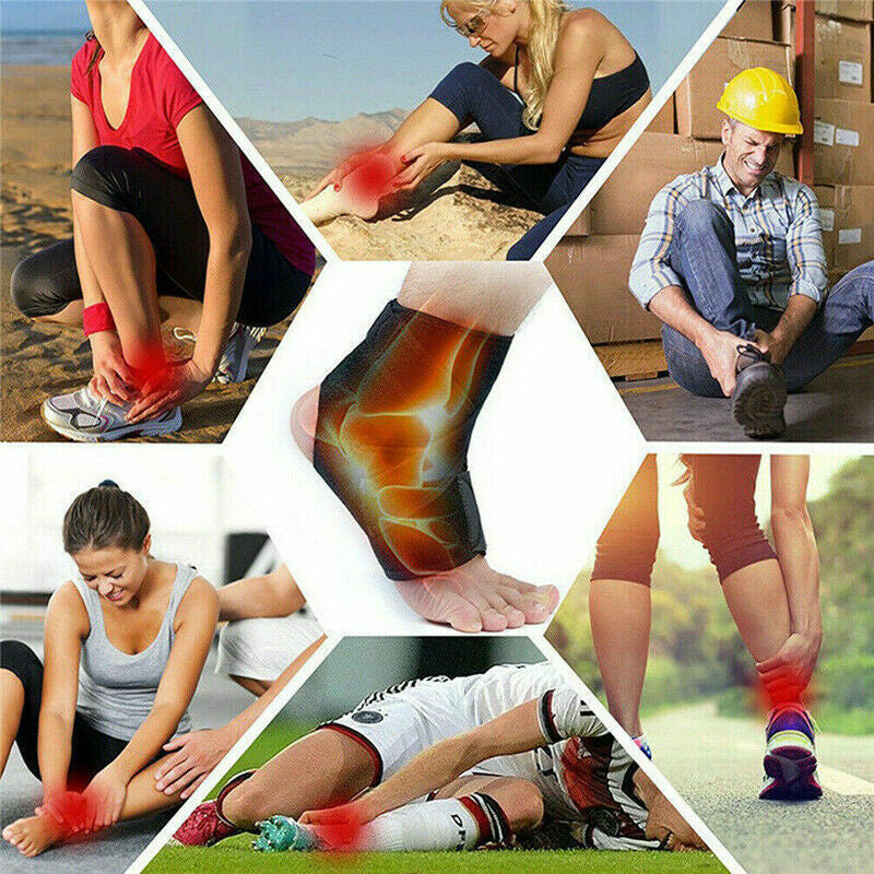 Ankle Brace Support Compression Sleeve Plantar Fasciitis Pain Relief Foot Wrap