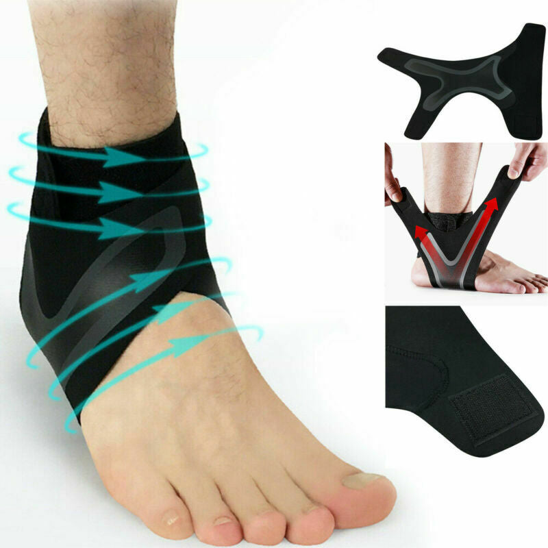 Ankle Brace Support Compression Sleeve Plantar Fasciitis Pain Relief Foot Wrap