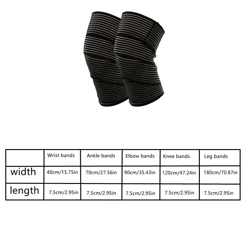 Elastic Knee Wrap Compression Bandage Brace Support for Legs