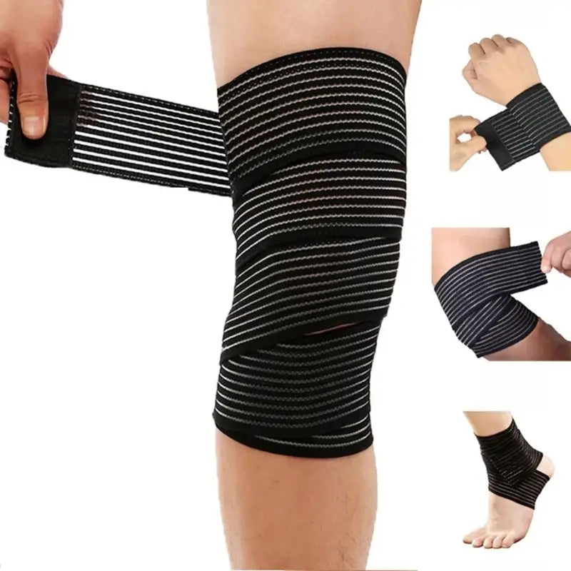 Elastic Knee Wrap Compression Bandage Brace Support for Legs