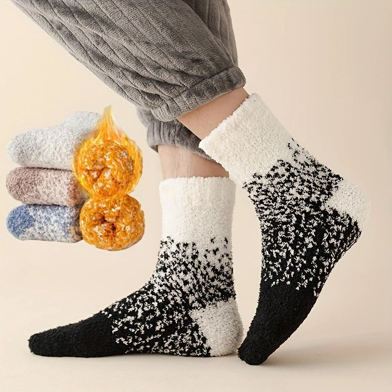 Cozy Coral Fleece Crew Socks for Men & Women