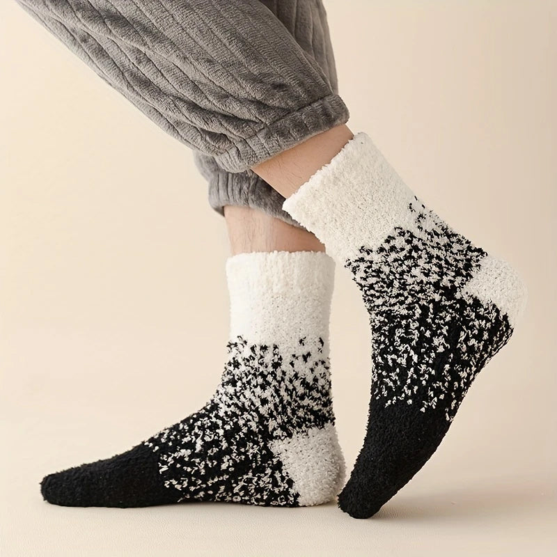 Cozy Coral Fleece Crew Socks for Men & Women