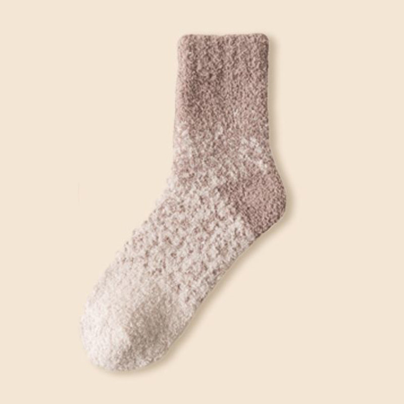 Cozy Coral Fleece Crew Socks for Men & Women