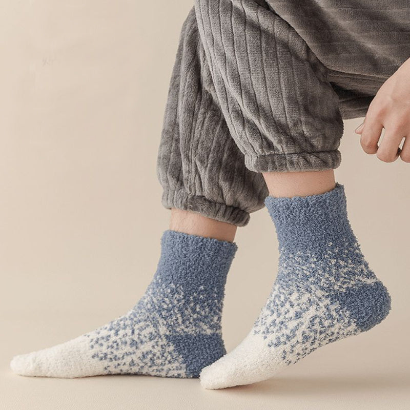 Cozy Coral Fleece Crew Socks for Men & Women