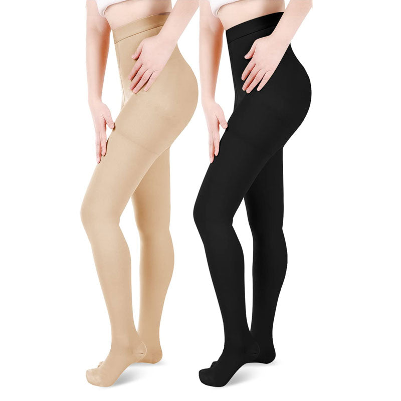 20–30 mmHg Firm Compression Stockings – Breathable Support Pantyhose for Circulation, Travel & Everyday Comfort