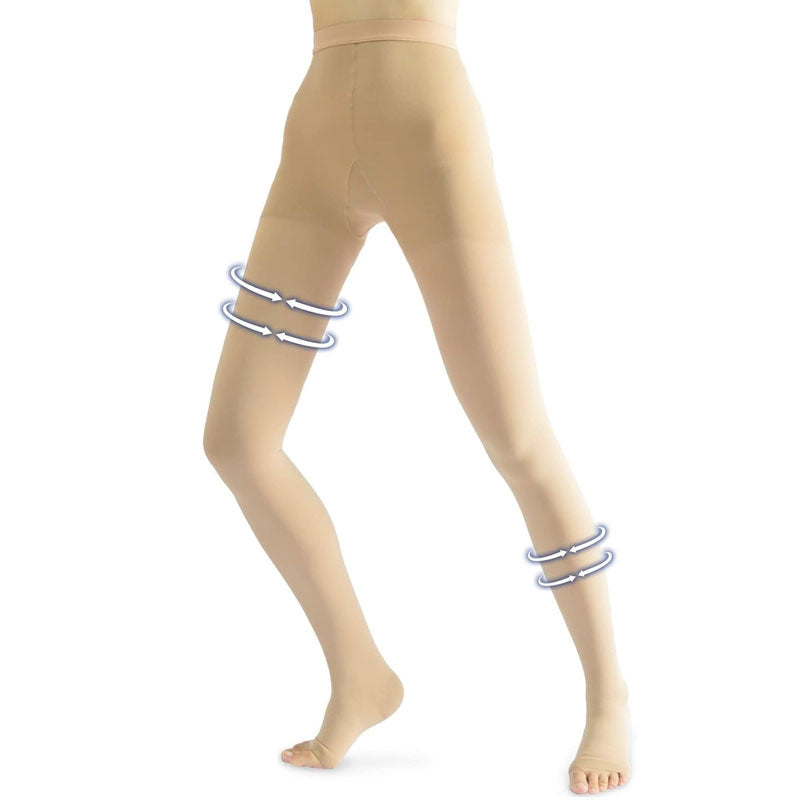 20–30 mmHg Firm Compression Stockings – Breathable Support Pantyhose for Circulation, Travel & Everyday Comfort