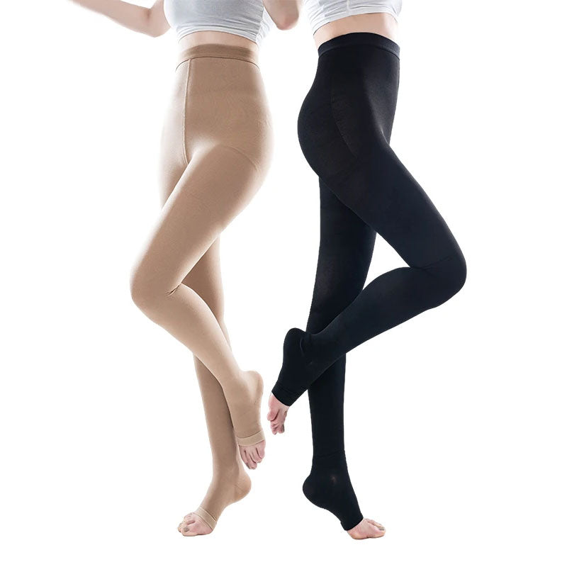 20–30 mmHg Firm Compression Stockings – Breathable Support Pantyhose for Circulation, Travel & Everyday Comfort