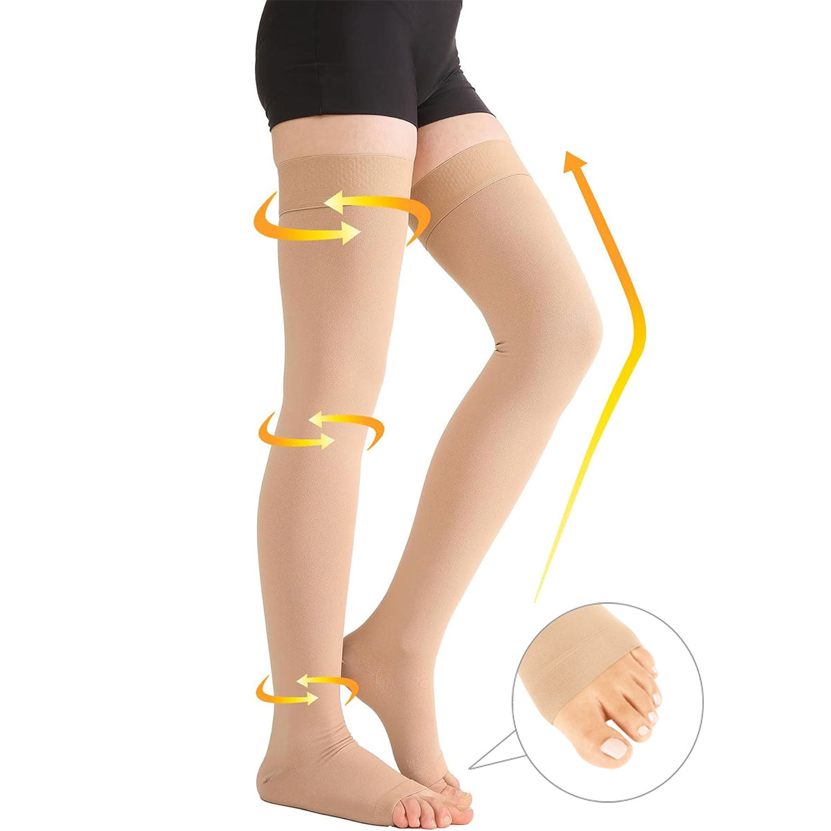 Thigh High Compression Socks 20-30 mmHg – Firm Support Compression Sto ...
