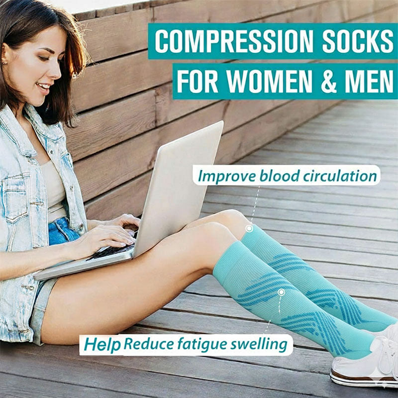 Knee High Compression Socks – Support Stockings for Recovery, Hiking & Outdoor Sports, Women & Men
