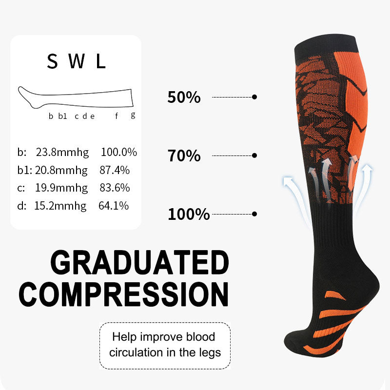 Knee High Compression Socks – Flight Support Stockings for Travel, Cycling & Daily Wear, Women & Men