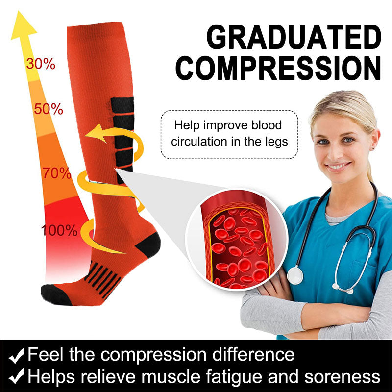 Knee High Compression Socks – Athletic Support Stockings for Running, Sports & Recovery, Women & Men