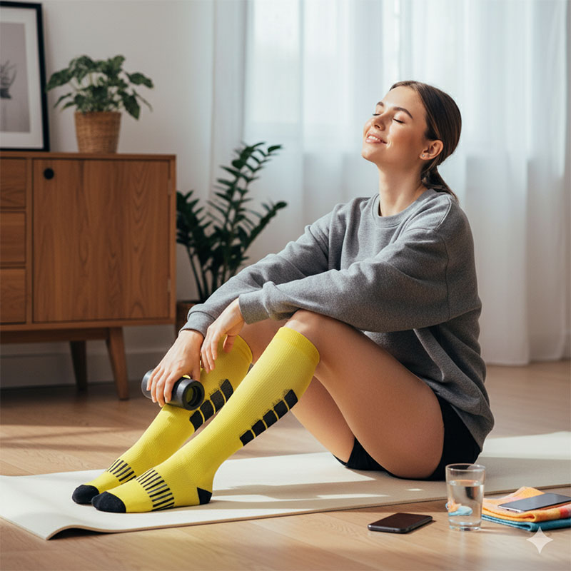 Knee High Compression Socks – Athletic Support Stockings for Running, Sports & Recovery, Women & Men