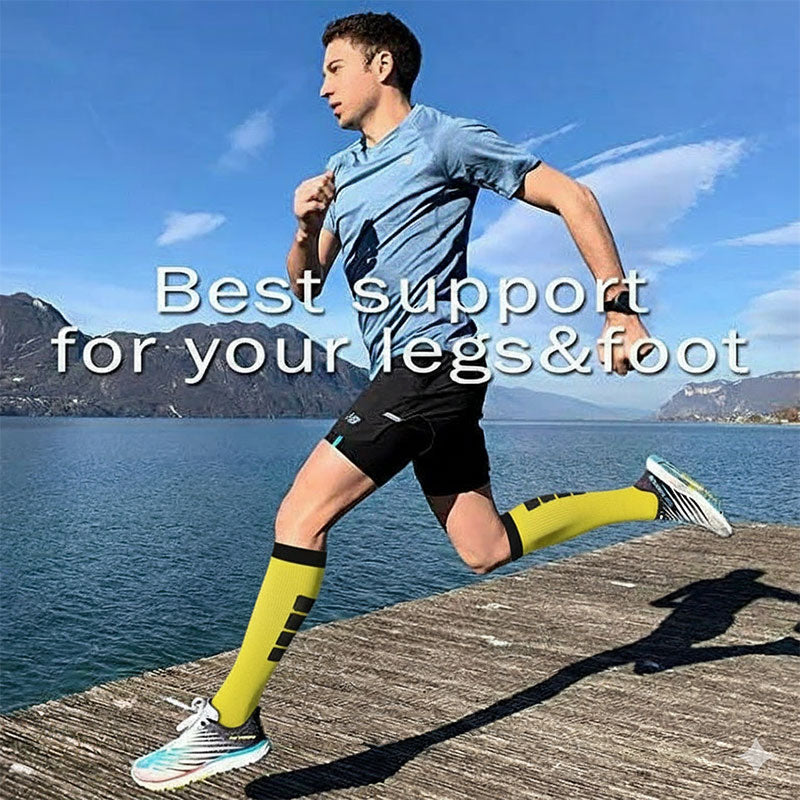 Knee High Compression Socks – Athletic Support Stockings for Running, Sports & Recovery, Women & Men