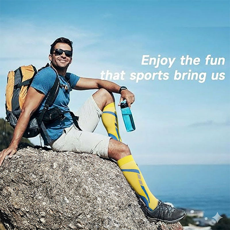 Knee High Compression Socks – Support Stockings for Running, Hiking & Outdoor Sports, Women & Men