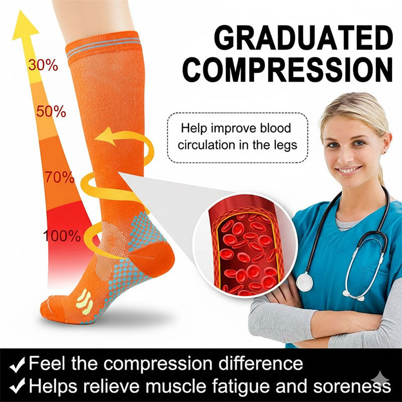 Unisex Sports Compression Socks Stockings for Men & Women