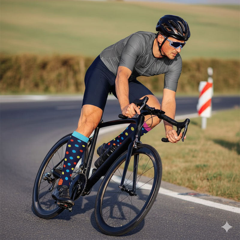 6 Pairs 20–30 mmHg Knee-High Compression Socks for Men & Women, Sports Stockings for Running, Outdoor Activities & Athletics