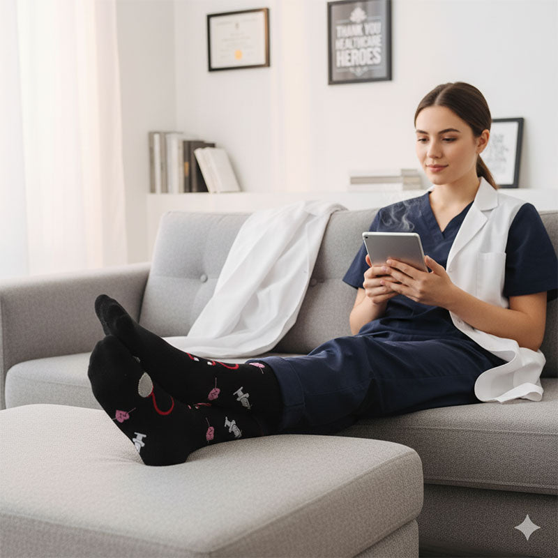 6 Pairs 20–30 mmHg Knee-High Compression Socks for Men & Women, Striped Sports Stockings for Running, Basketball & Athletic Activities