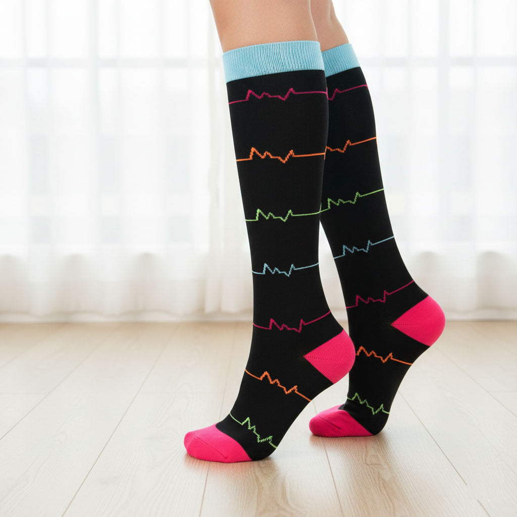 Compression Socks for Women & Men Knee-High Graduated Stocking for Pregnant Nurse