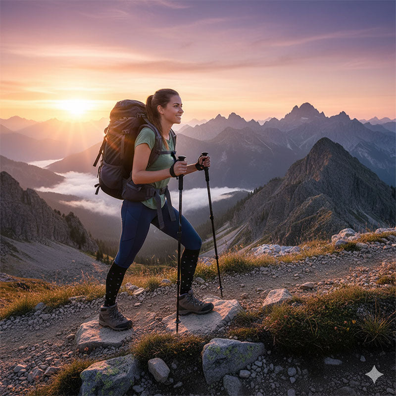 5 Pairs Knee-High Compression Socks for Men & Women, Sports Stockings for Outdoor Hiking, Work & Everyday Wear