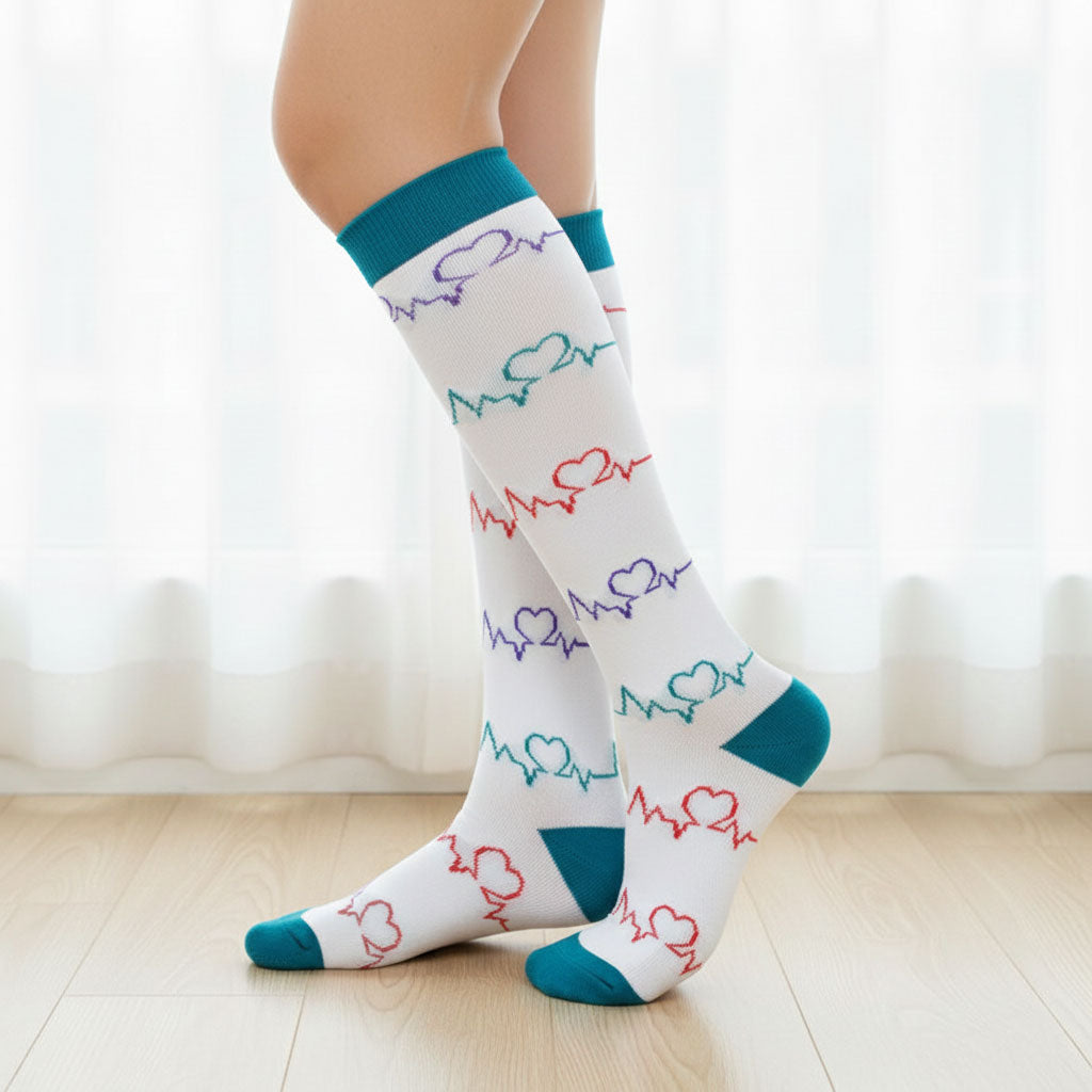 Compression Socks for Women & Men Knee-High Graduated Stocking for Pregnant Nurse