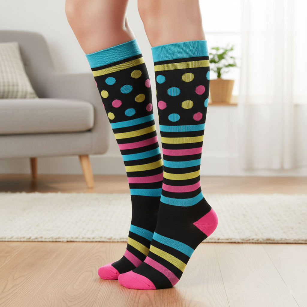 Compression Socks for Women & Men Knee-High Graduated Stocking for Pregnant Nurse