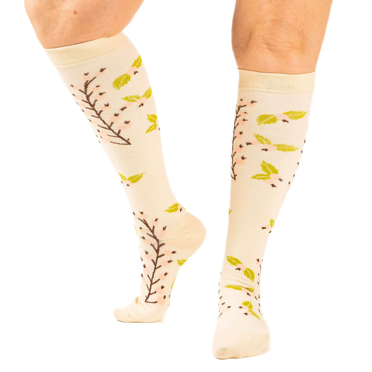 Flower Compression Socks for Women & Men Circulation-Support Knee High ...