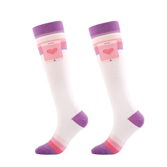 Knee-High Compression Socks for Women & Men Sports Athletic Running Cycling and Nurses Pregnant
