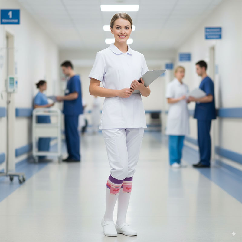 Knee-High Compression Socks for Women & Men Sports Athletic Running Cycling and Nurses Pregnant