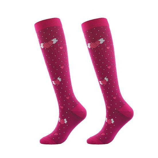 Knee-High Compression Socks for Women & Men Sports Athletic Running Cycling and Nurses Pregnant