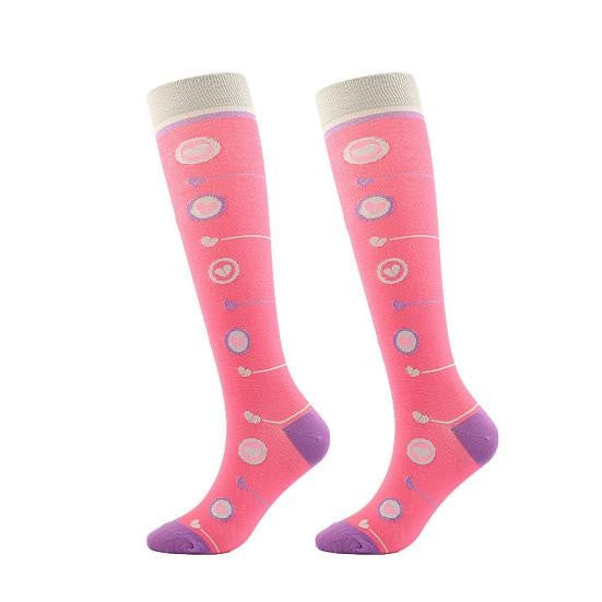 Knee-High Compression Socks for Women & Men Sports Athletic Running Cycling and Nurses Pregnant