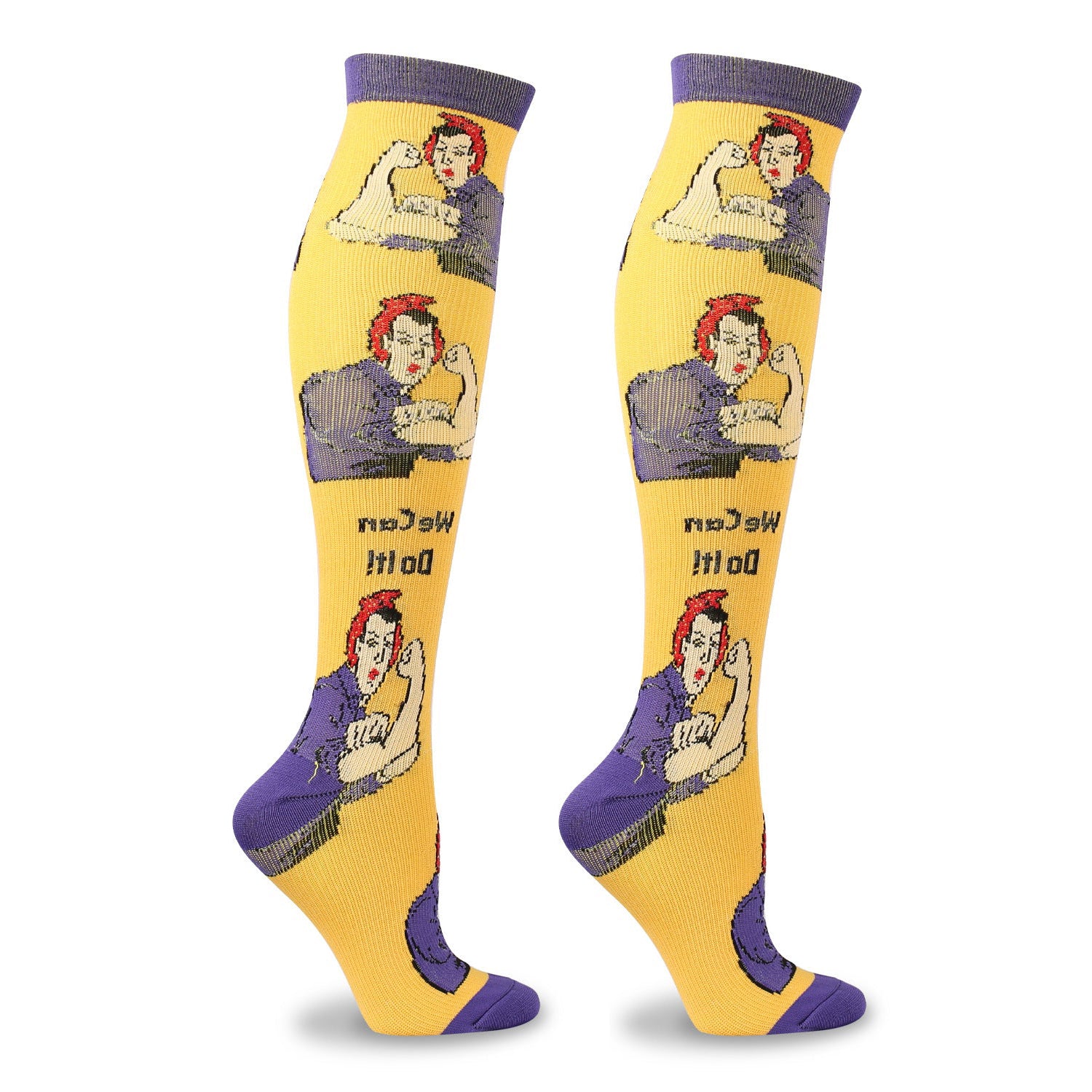 Knee High Compression Socks for Women – Animal Cartoon Pattern Stockings for Pregnancy, Maternity, Everyday Wear & Recovery