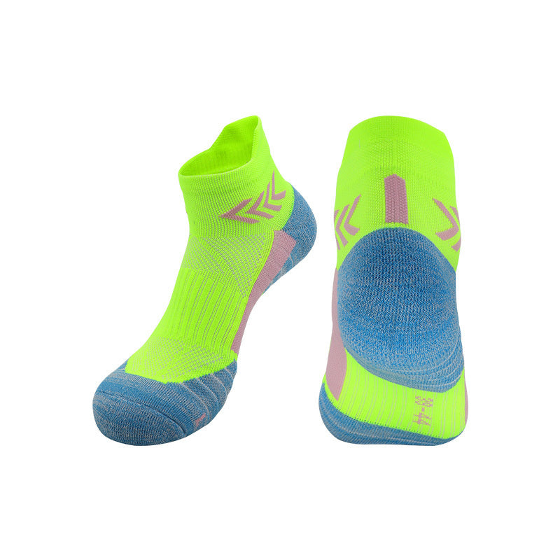 Unisex Marathon Running Crew Cushioned Compression Athletic Sports Socks
