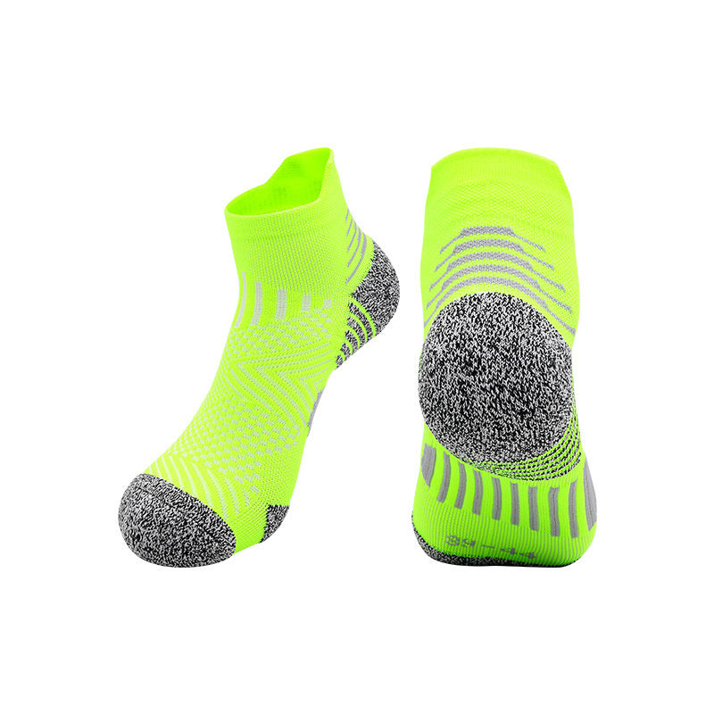 Unisex Marathon Running Crew Cushioned Compression Athletic Sports Socks