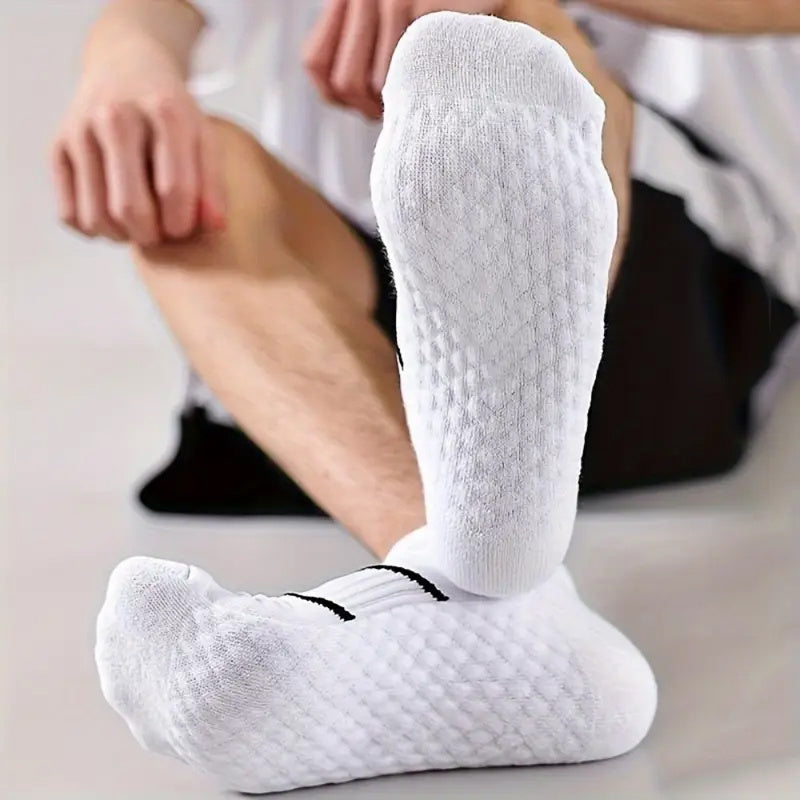 Mens Sport Socks Towel Bottom Running Socks Sweat Absorbent Ankle Socks Hosiery