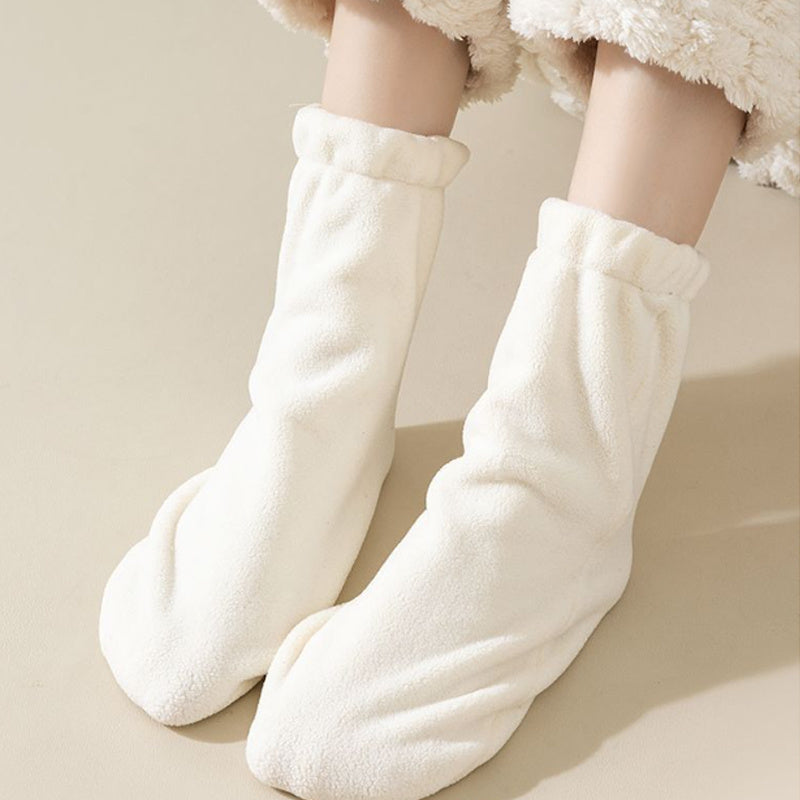 Fleece Insulated Night Sleep Socks for Ladies Winter Autumn Furry Slipper Socks