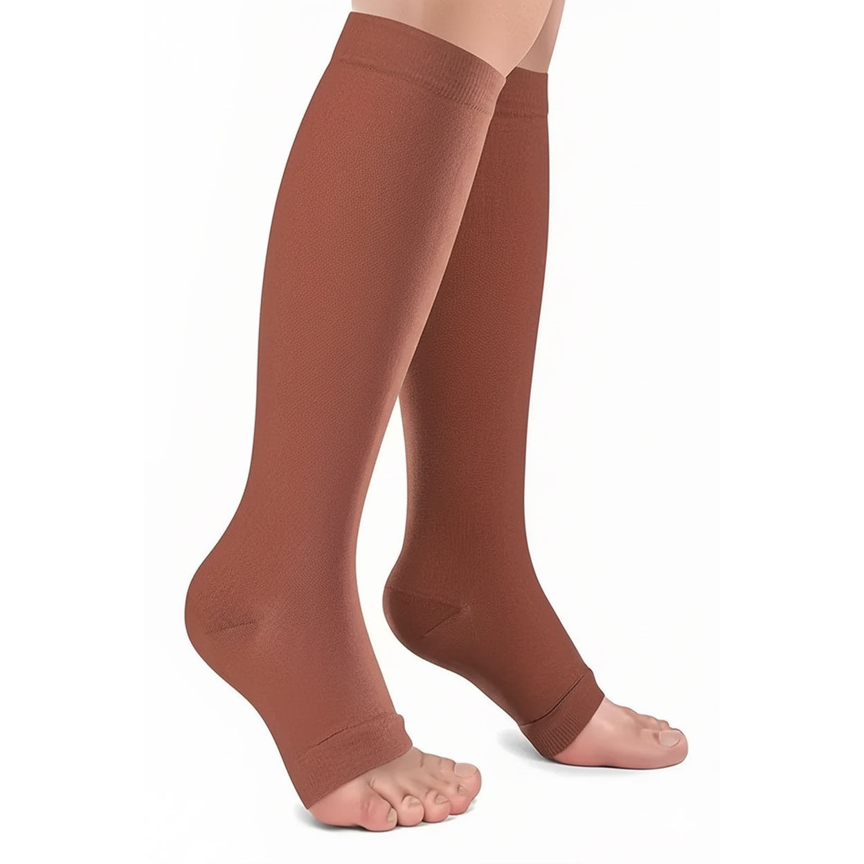 Open Toe Compression Socks for Women & Men, 15-25mmHg Toeless Sock Kne ...