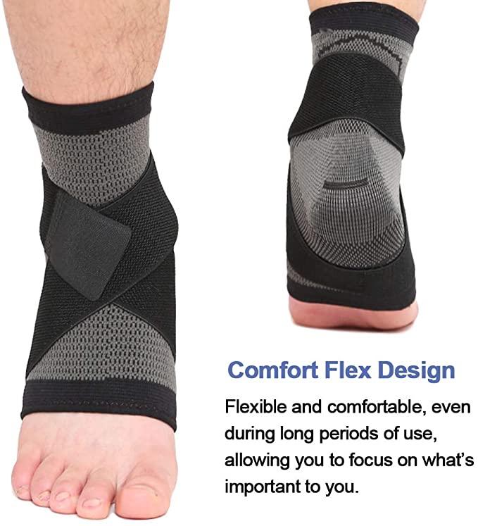 2pcs Protective Compression Sports Ankle Brace Strap Sleeves