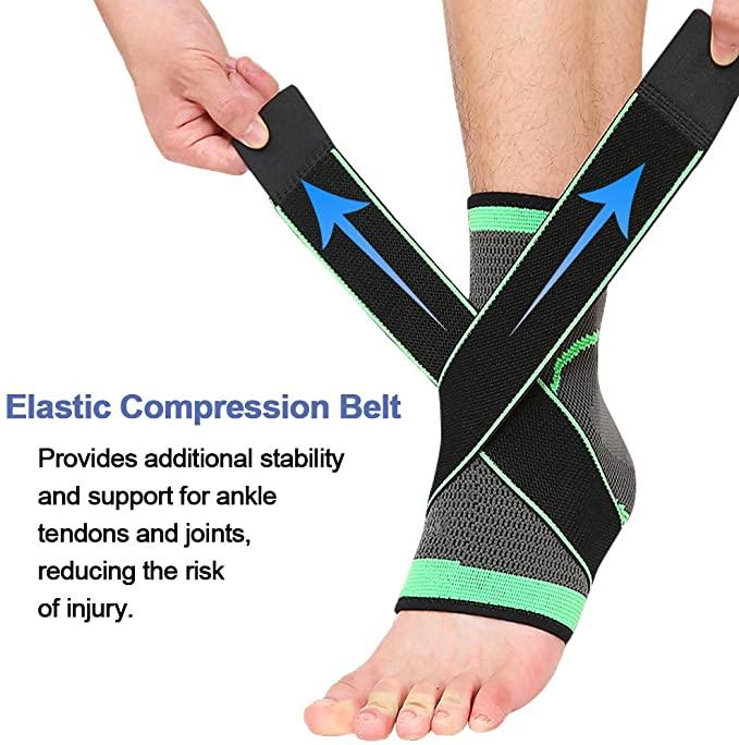 2pcs Protective Compression Sports Ankle Brace Strap Sleeves
