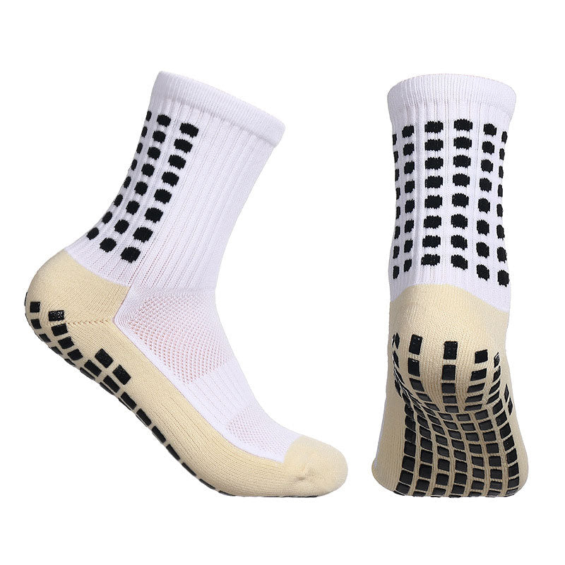 Men's Mid-Calf Athletic&nbsp;Training Socks Anti-Slip Grip Breathable Moisture-Wicking Reinforced Heel Toe Sports Socks Multi-Color Pack Football Running Outdoor